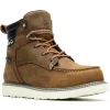 Wolverine Non-Slip Boots | Steel Toe*Men's 6" Trade Wedge Waterproof Steel Toe Moc Work Boot Sudan Brown