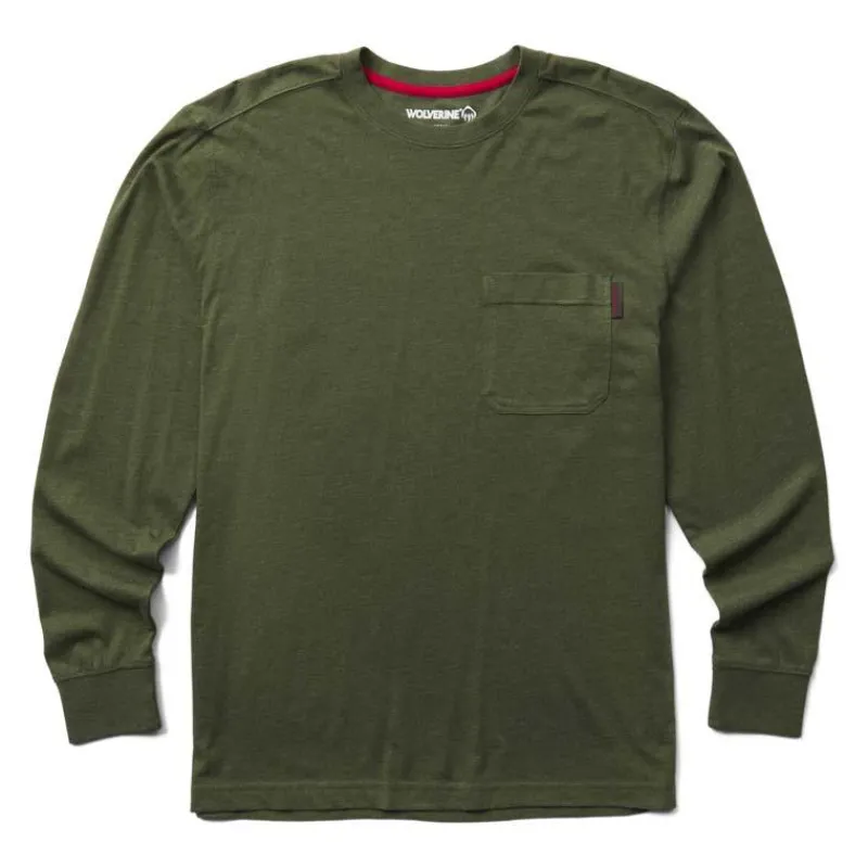 Wolverine T-Shirts*Men's Classic Long Sleeve Pocket Tee