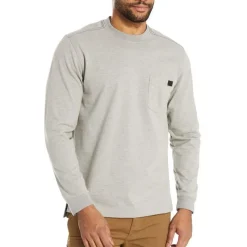 Wolverine T-Shirts*Men's Guardian Cotton Long Sleeve Pocket T-Shirt