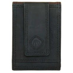 Wolverine Wallets*Men's I-90 Durashocks Front Pocket Wallet Black / Brown