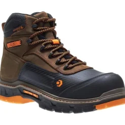 Wolverine Non-Slip Boots | Non-Steel Safety Toe*Men's Overpass 6" Work Boot Summer Brown
