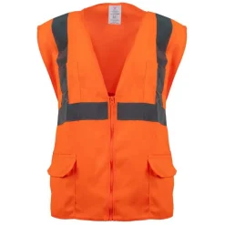 Work Force Vests | Coats & Jackets*Class 2 Hi-Visibility Zip Up Vest Hi-vis Orange