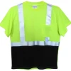 Work Force Hi-Visibility Shirts | T-Shirts*Men's Class 2 Black Bottom Hi Visibility Safety T-Shirt Lime