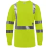 Work Force Hi-Visibility Shirts | T-Shirts*Men's Class 3 Hi Viz Yellow Long Sleeve Pocket T-Shirt Safety Yellow