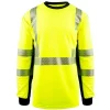 Work Force Hi-Visibility Shirts | T-Shirts*Men's Class 3 Hi Visibility Long Sleeve Safety T-Shirt Lime / Black