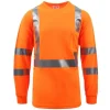 Work Force Hi-Visibility Shirts | T-Shirts*Men's Class 3 Hi Viz Long Sleeve Pocket T-Shirt Orange