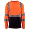Work Force Hi-Visibility Shirts | T-Shirts*Men's Class 3 Long Sleeve Reflective Safety T-Shirt Orange/black