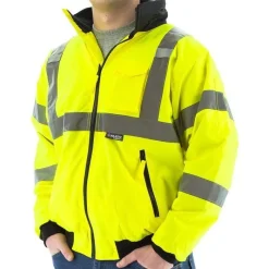 Work Force Jackets | Coats & Jackets*Mens 2-in-1 Hi Viz Class 3 Bomber Jacket Lime