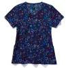Zoe & Chloe Scrub Tops*Zoe+Chloe Women's Print Scrub Top Red White & Bloom
